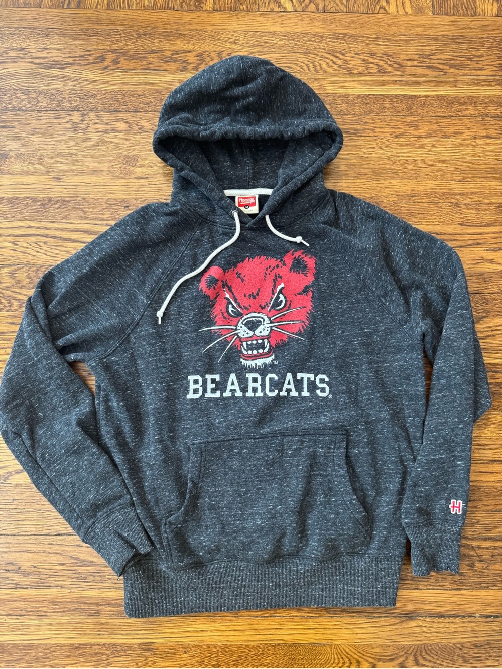 UNIVERSITY OF CINCINNATI Bearcats (HOMAGE) Dark Gray Hooded Sweatshirt